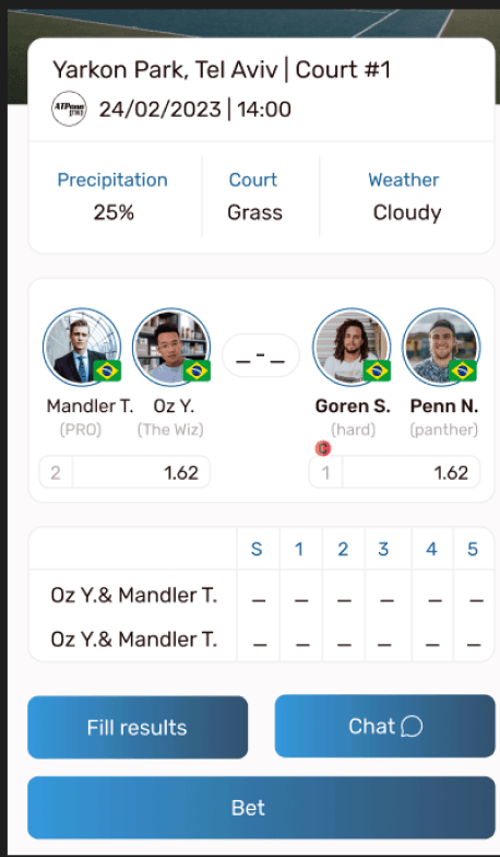 ATPenn app — Game Stats — screen 1